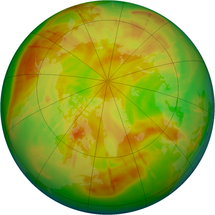 Arctic ozone map for 17 May 2010